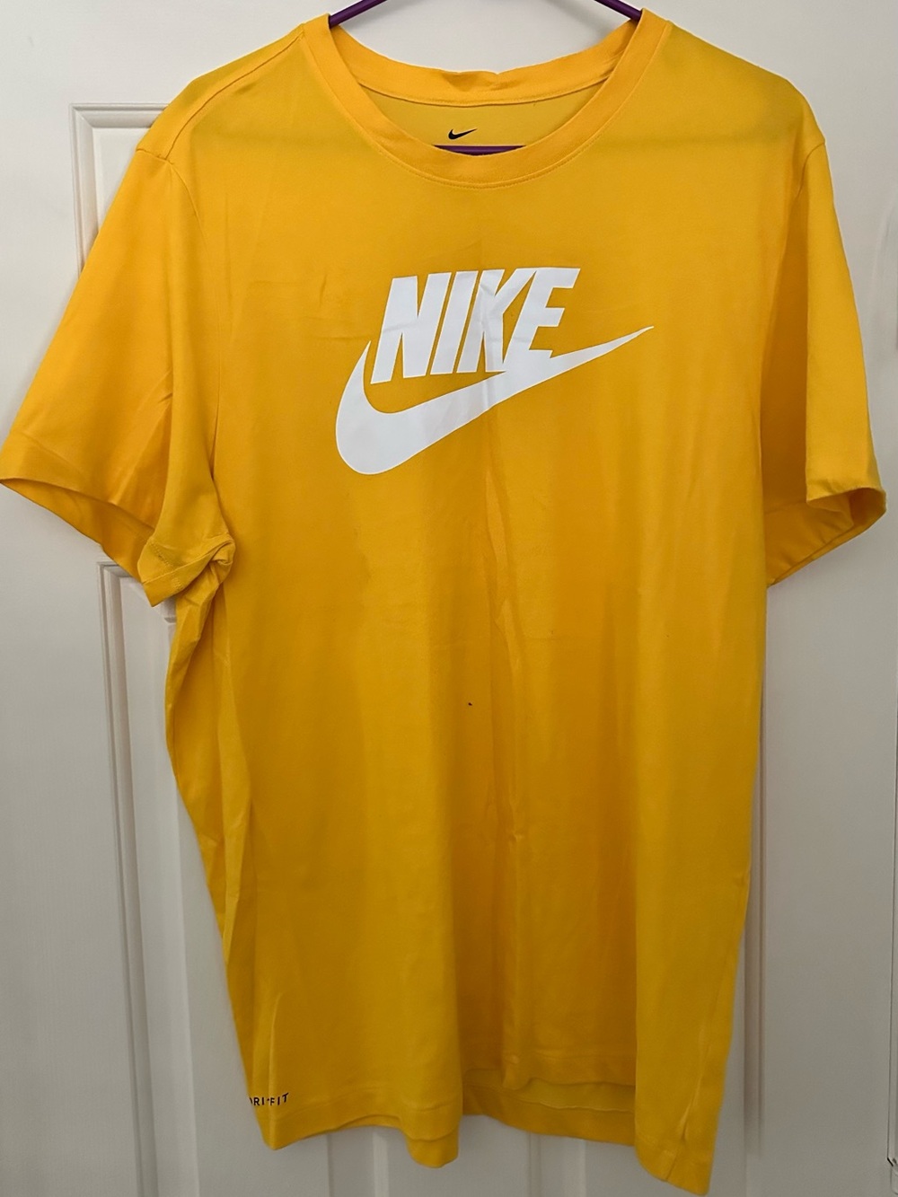 Nike Yellow Short Sleeve Logo Tee